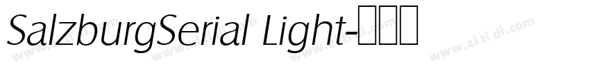SalzburgSerial Light字体转换